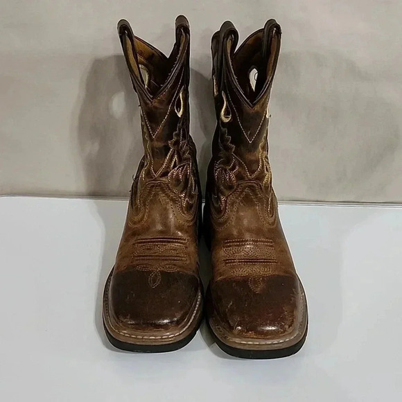 Kids Amarillo Dan Post Cowboy Boots, Brown, Size Children's 1D, PreOwned - Picture 3 of 16
